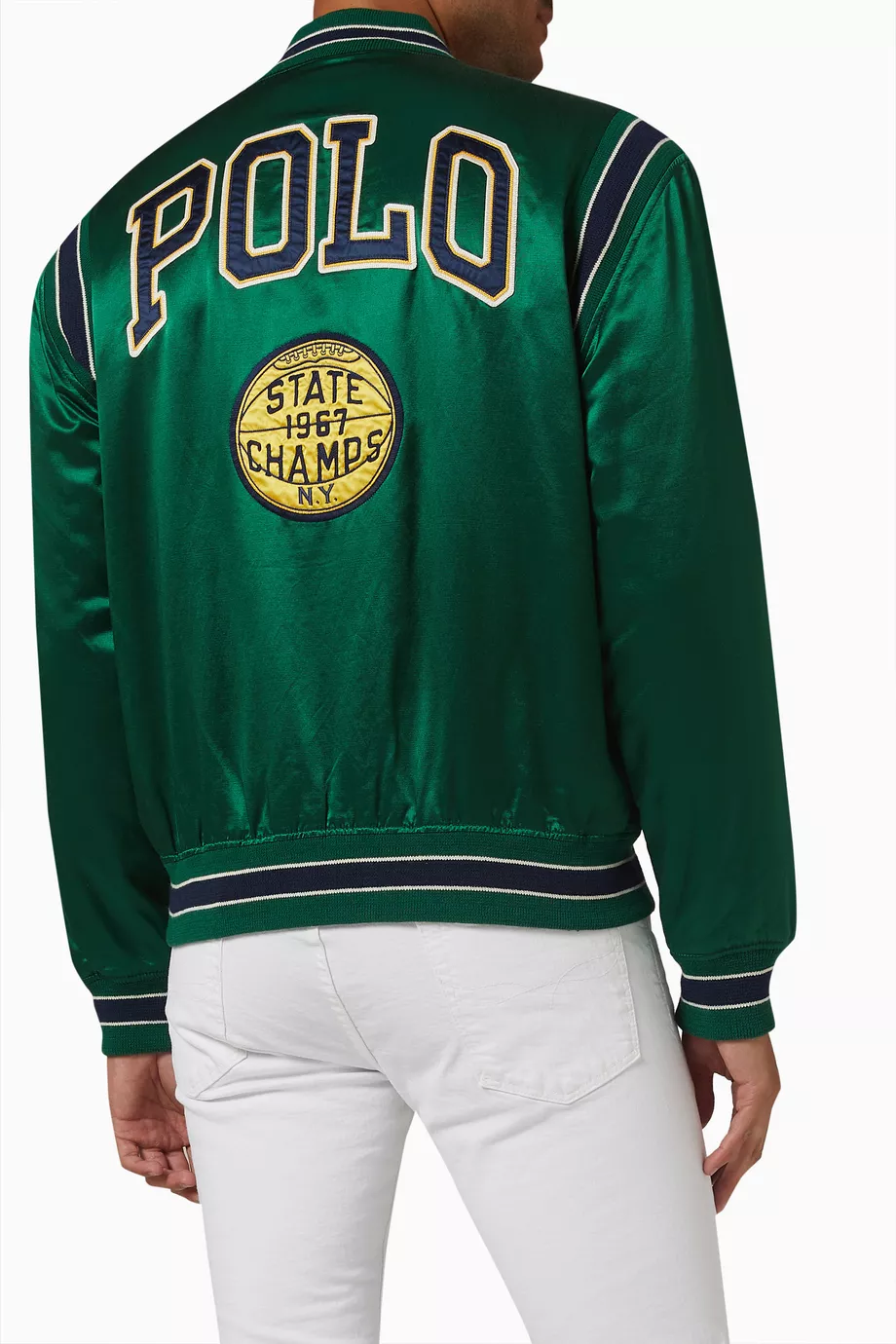 Polo ralph lauren varsity denim jacket sales