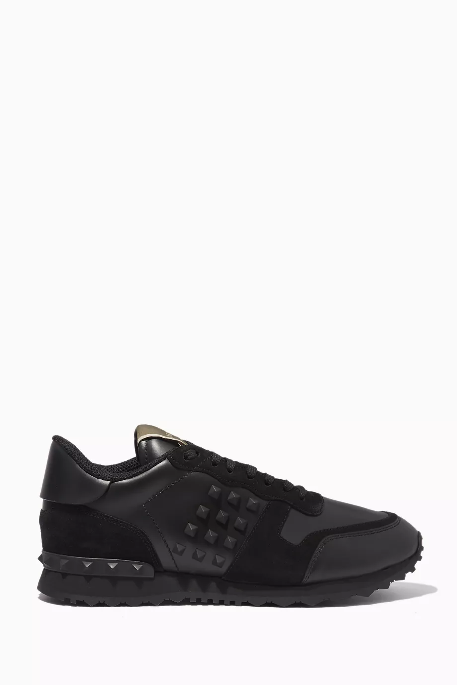 Valentino Man Lace-Up Sneakers I Total Black – Valentino Shoes UAE