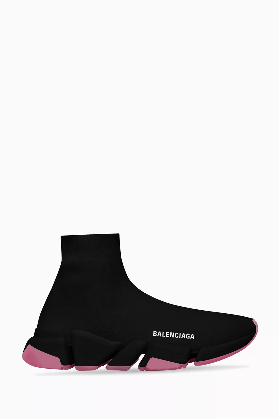 Buy Balenciaga Black Speed 2.0 Clear Sole Sneakers in Recycled
