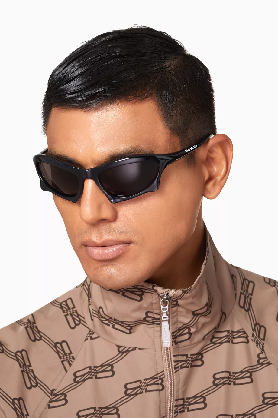Buy Balenciaga Black Bat Rectangle Sunglasses in Nylon for UNISEX in UAE Ounass