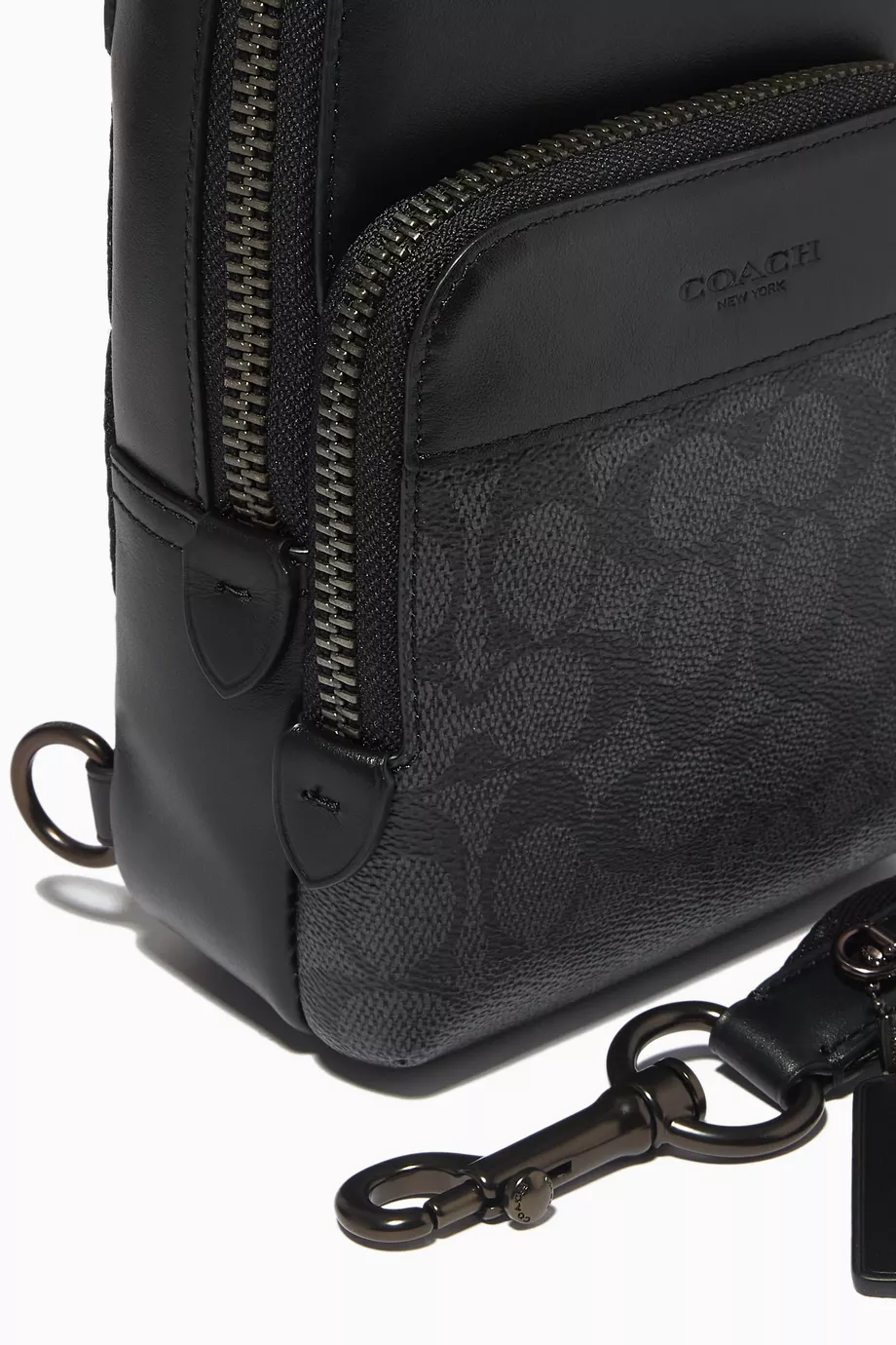 Buy Coach Grey Gotham Sling Bag 13 in Signature Canvas for Men in