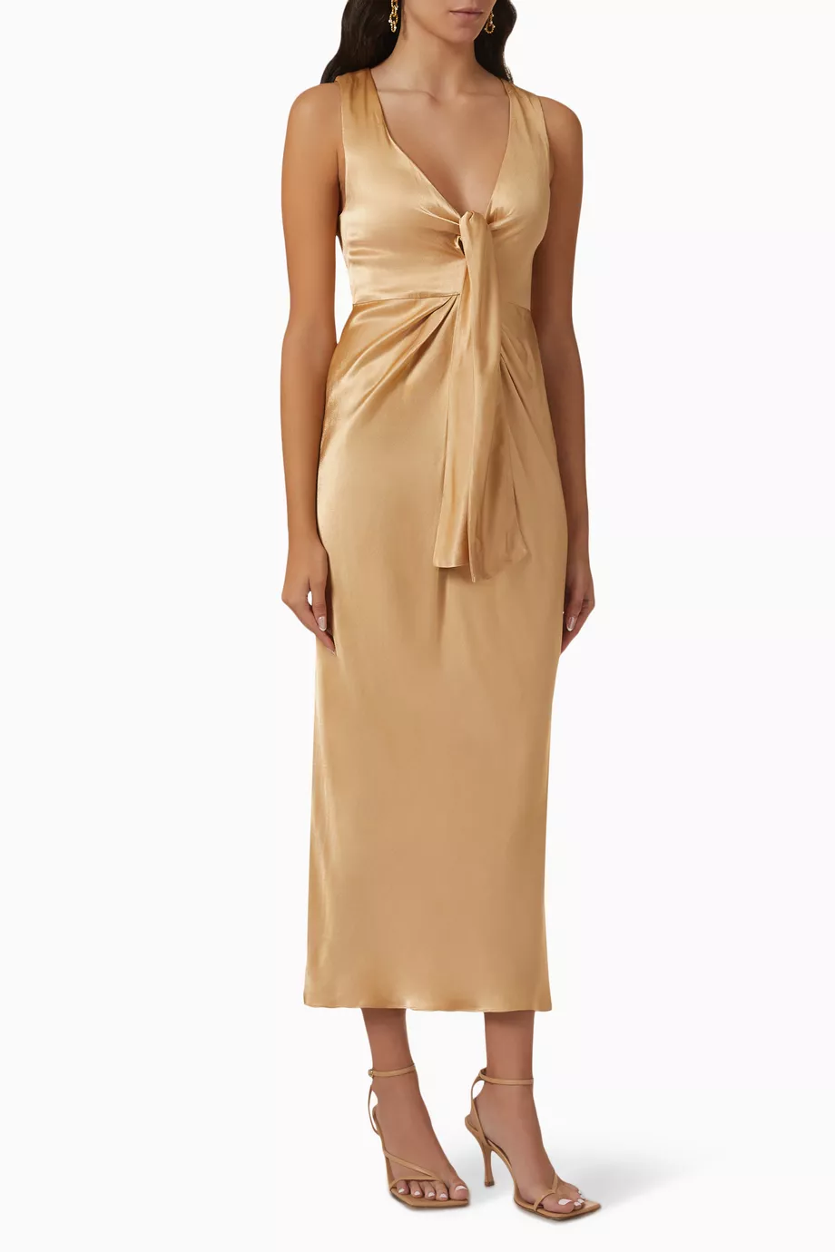 Ae tie front midi sale dress