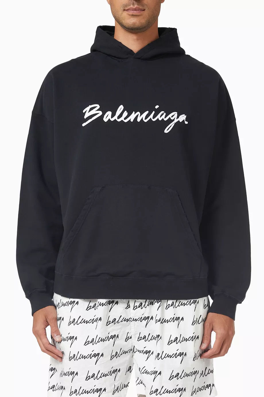 Balenciaga logo hoodie sweater store