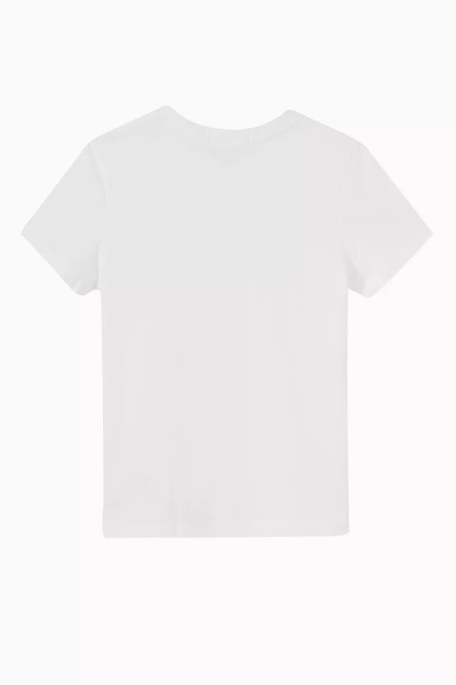 Buy Calvin Klein White V neck Logo T shirt in Cotton for Kids in