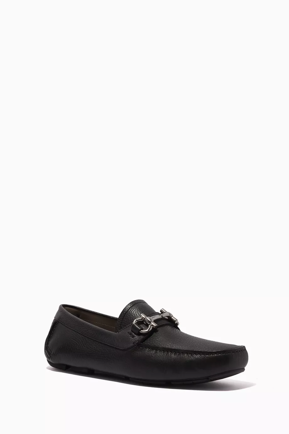 Buy Ferragamo Black Parigi Loafers in Leather for Men in UAE Ounass