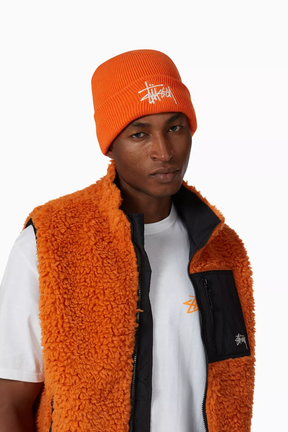 Stussy hot sale beanie orange