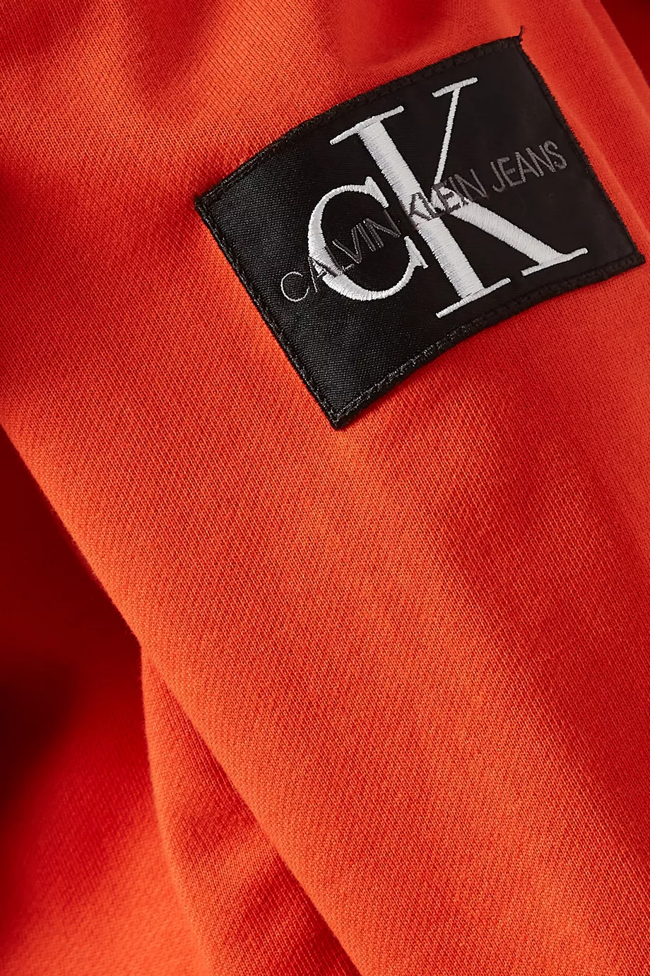 Buy Calvin Klein Jeans Orange Hoodie in Organic Cotton for Men in