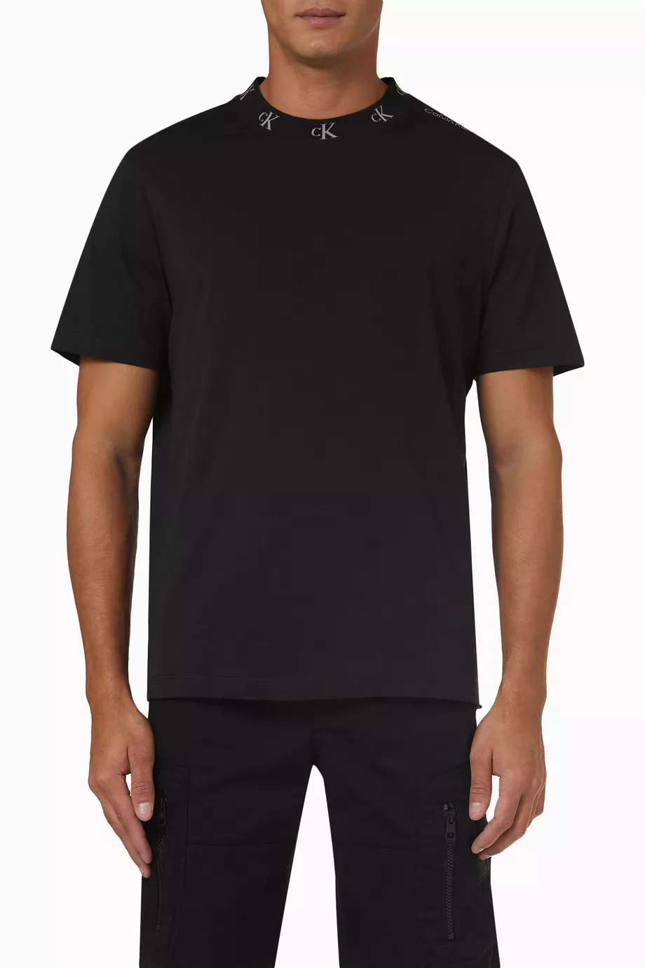 Calvin klein logo collar tee sales