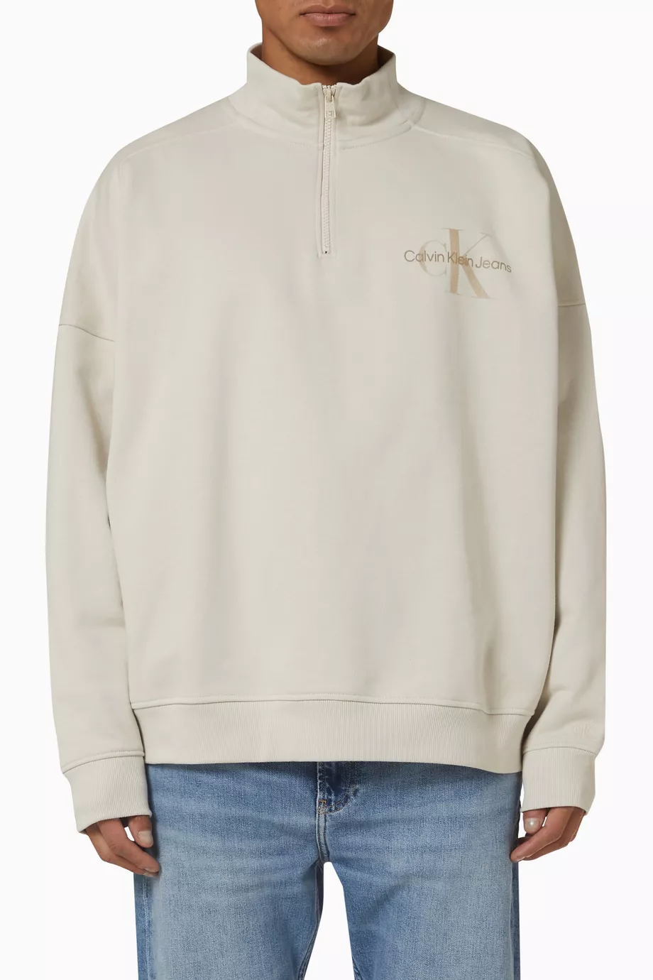 Calvin klein half zip hoodie on sale