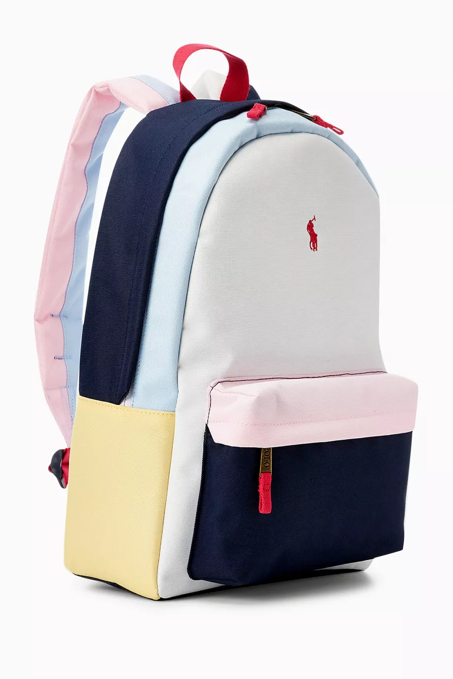 Buy Polo Ralph Lauren White Micro Pony Colour-block Logo Backpack