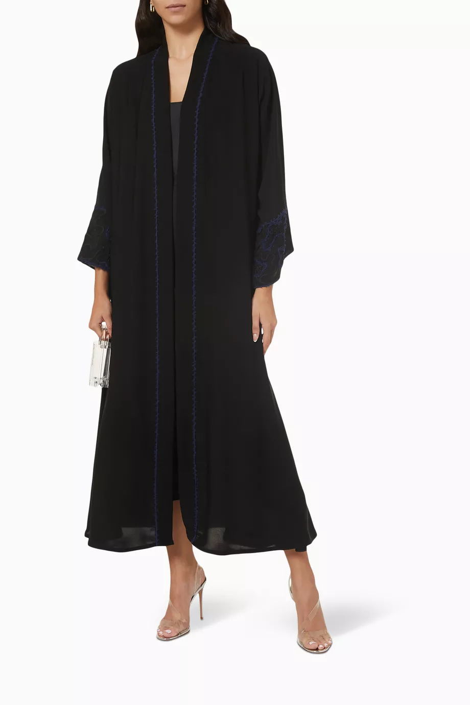 Buy R Design Black Embroidered Abaya for Women in UAE Ounass