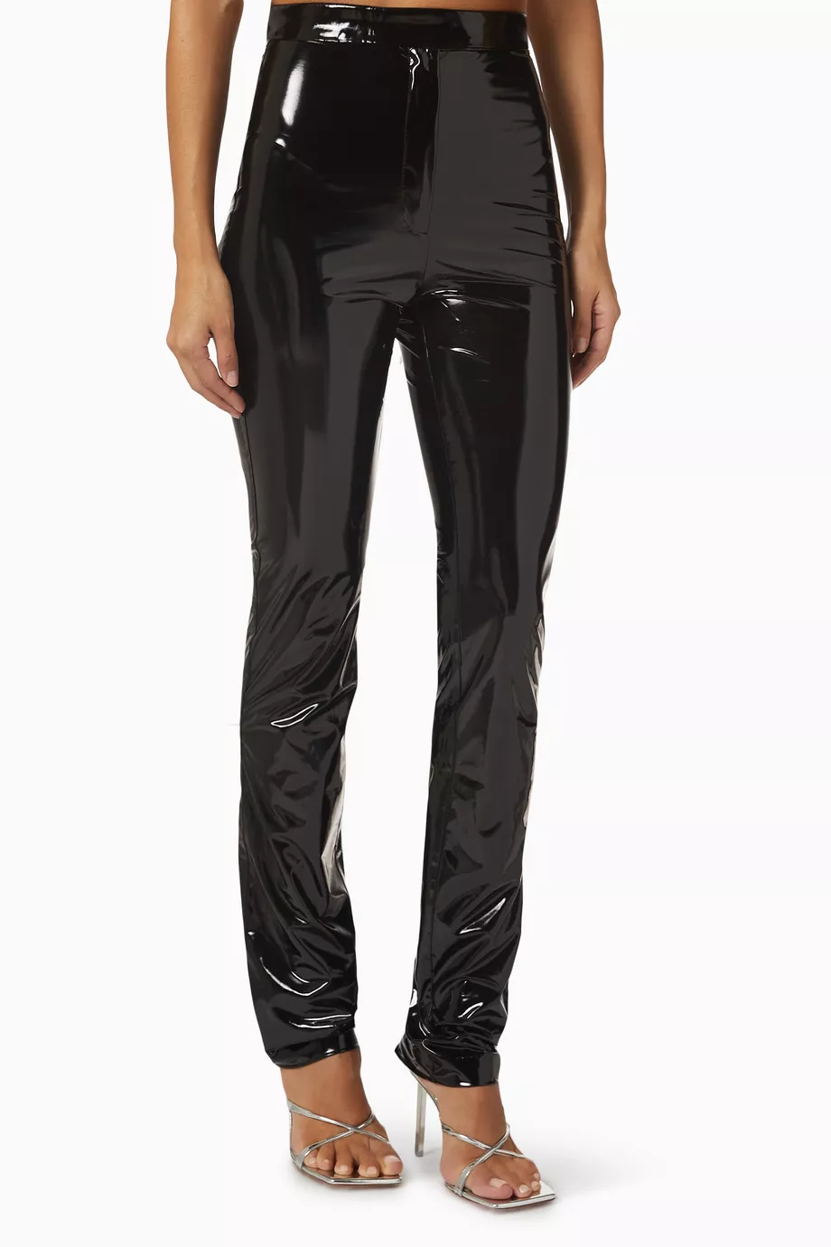 Patent vinyl outlet pants