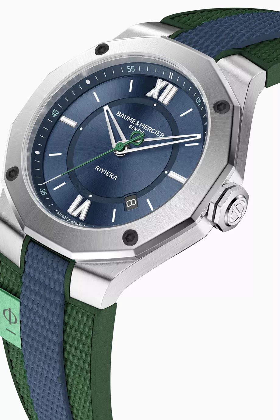 Buy Baume Mercier Blue Riviera Automatic Steel Watch 42mm for