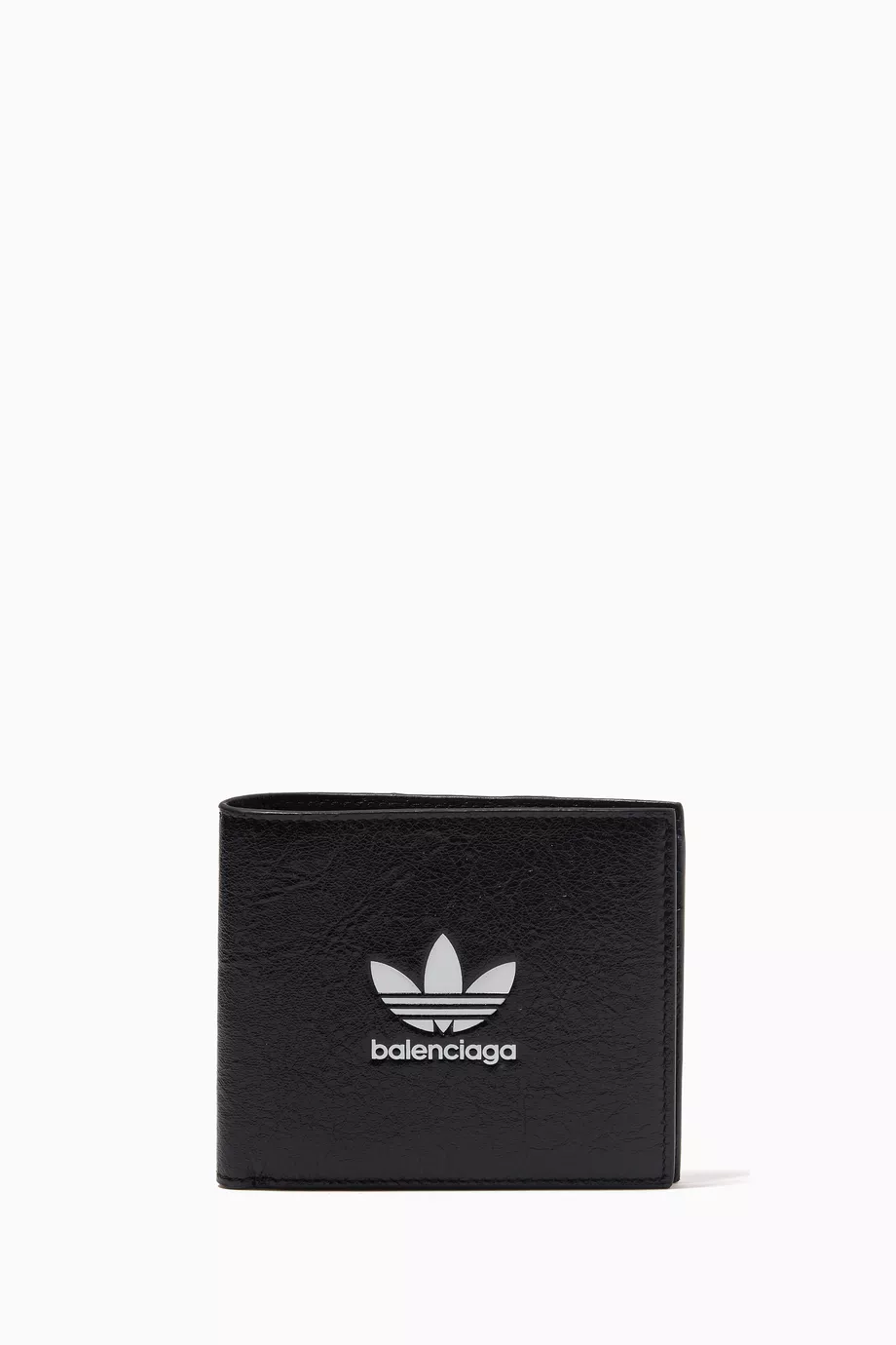 Buy Balenciaga Black x Adidas Logo Square Folded Wallet in Leather for Men in UAE Ounass