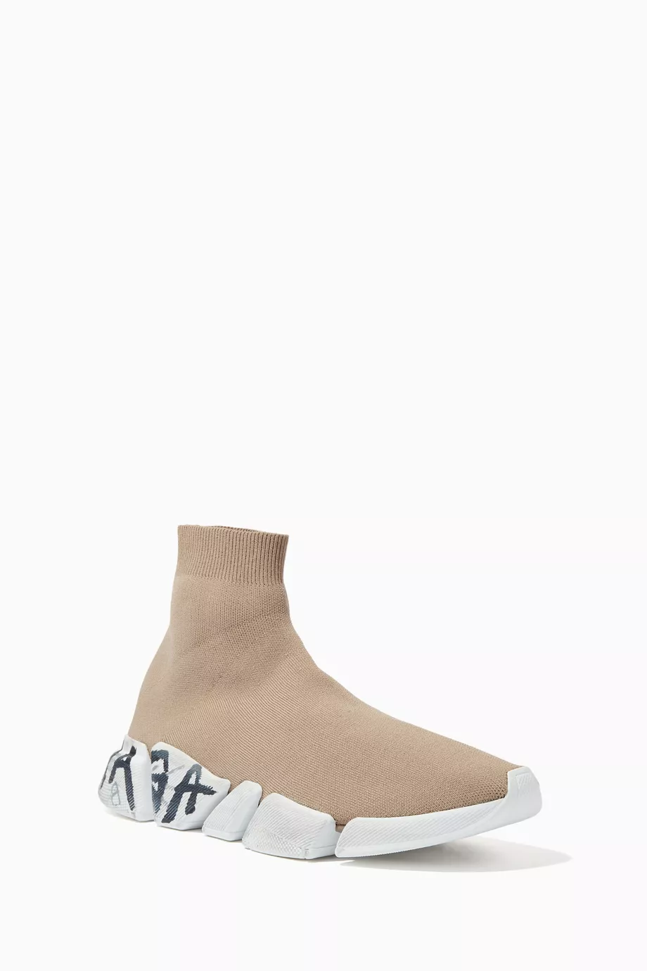 Buy Balenciaga Neutral Speed 2.0 Graffiti Sneakers in Recycled