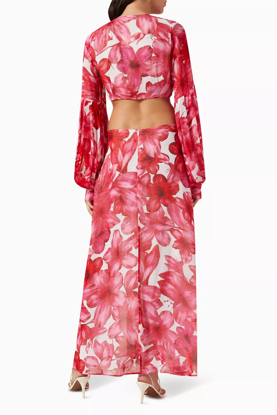 Buy Alexandra Miro Pink Saphira Cut-out Dress in Crepe de Chine for Women  in UAE