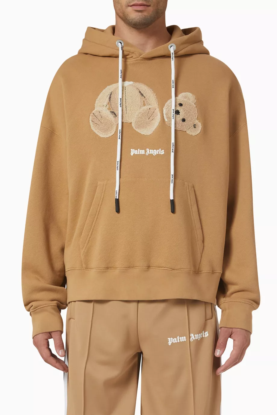 Buy Palm Angels Neutral Logo Bear Hoodie in Cotton Jersey for Men in UAE Ounass