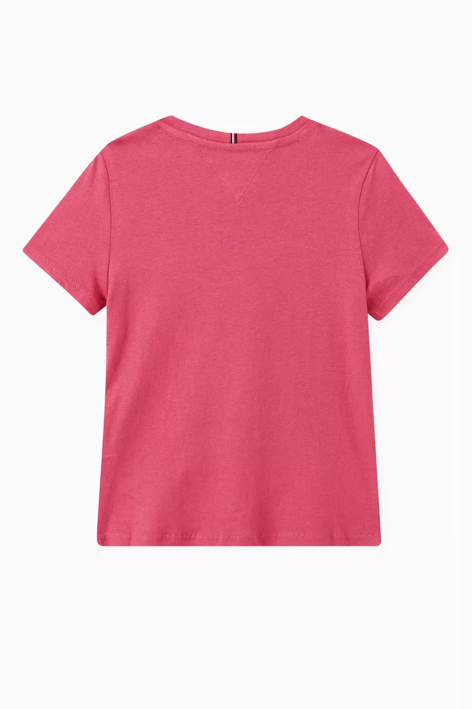 Buy Tommy Hilfiger Pink Logo T shirt in Cotton Jersey for Girls in