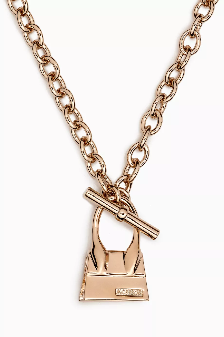 Buy Jacquemus Gold Le Collier Chiquito Barre Necklace in Brass for