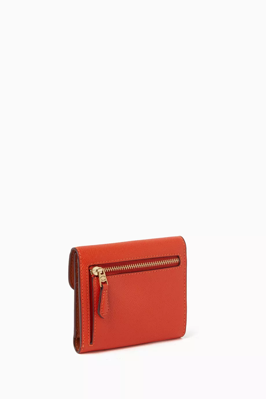 Buy Coach Orange Small Wyn Wallet in Crossgrain Leather for Women