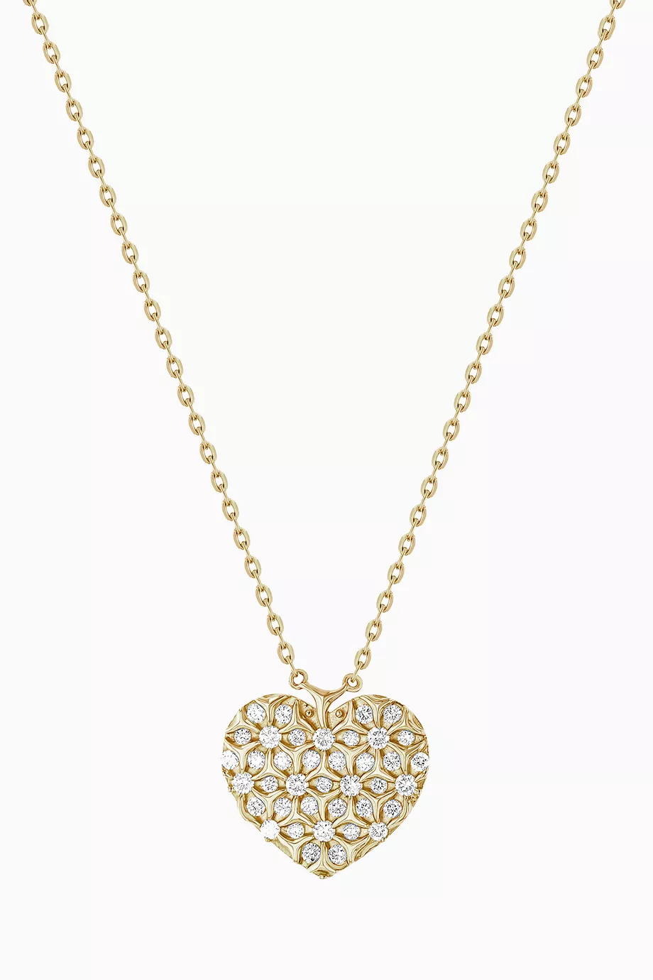 Diamante heart hotsell necklace