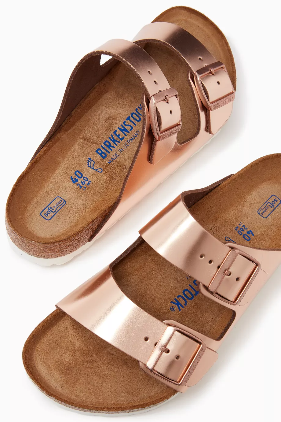Birkenstock arizona top rose gold