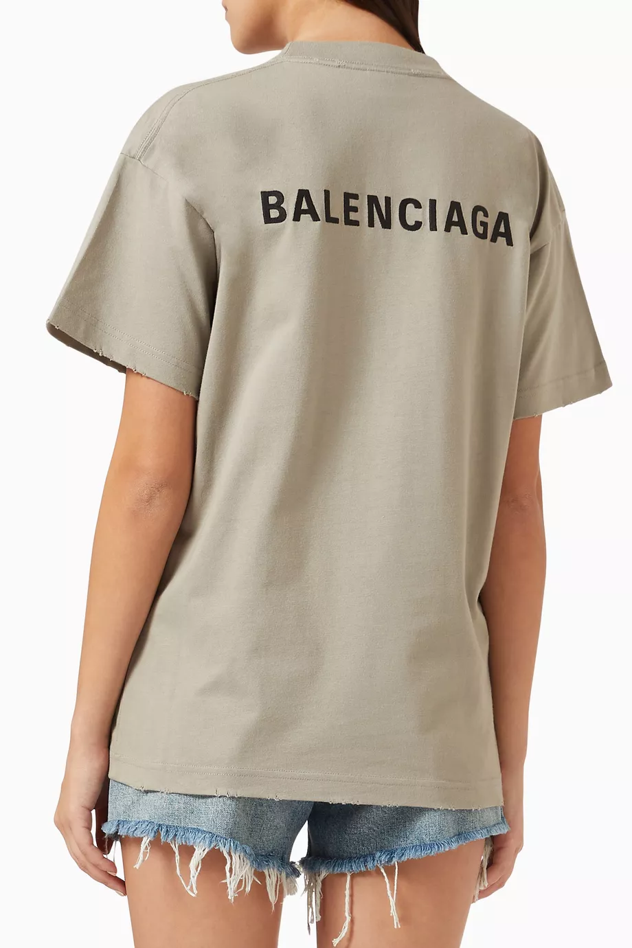Balenciaga t shirt womens olive online