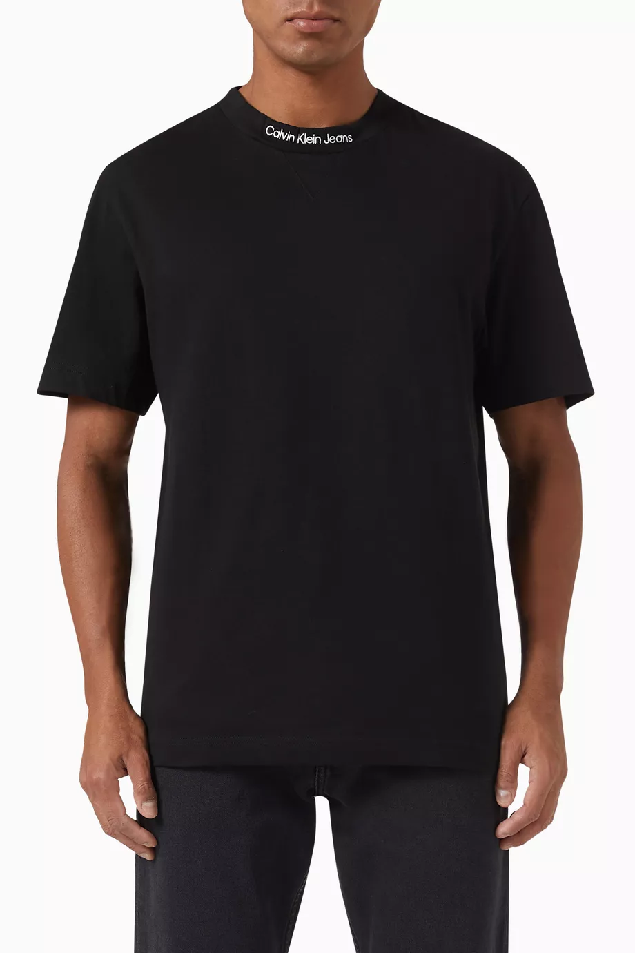 Calvin klein outlet logo collar tee