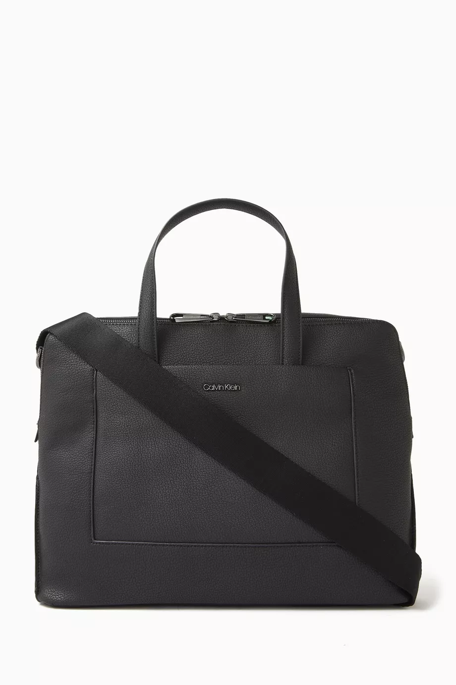Calvin klein leather laptop bag new arrivals
