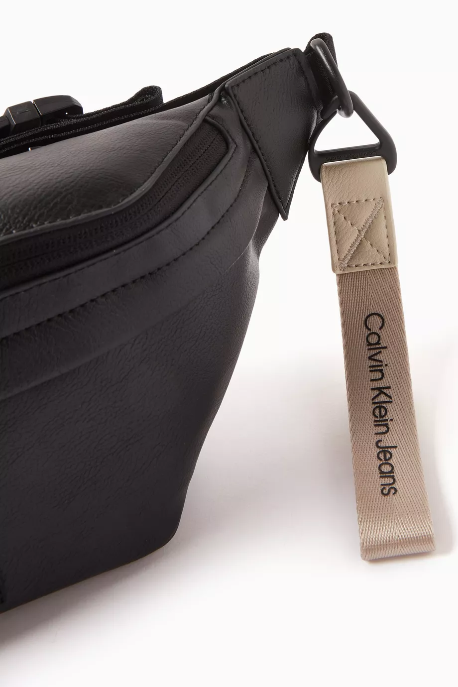 Buy Calvin Klein Jeans Black Logo Tag Belt Bag in Faux Leather for