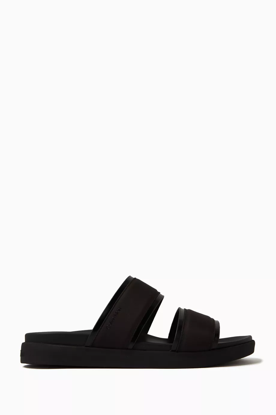 Black strap hot sale sandals men