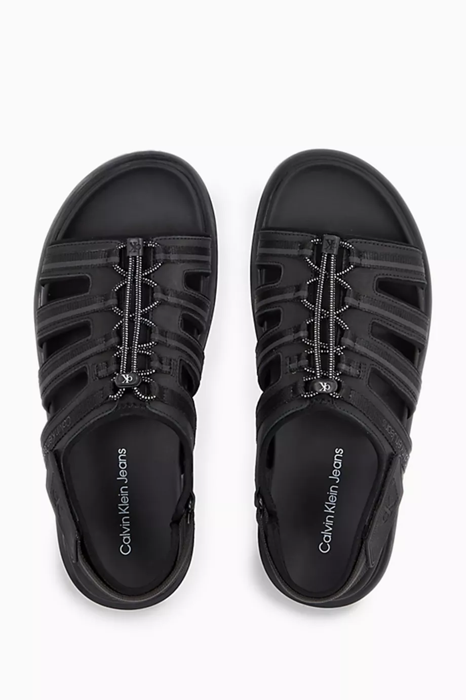 Buy Calvin Klein Jeans Black Hiking Sandals in Leather for Men in UAE Ounass