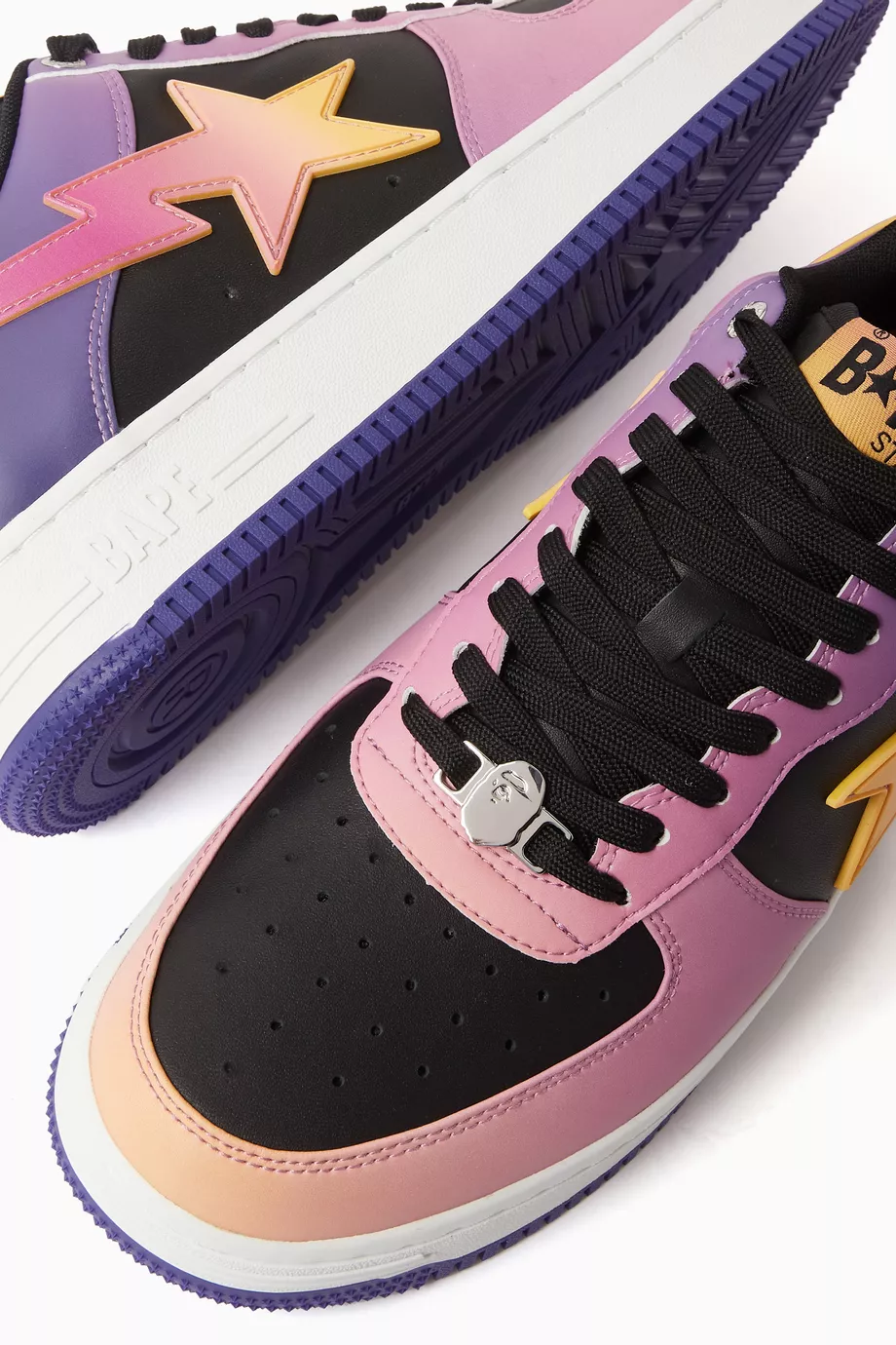 Buy A Bathing Ape Purple BAPE STA 7 M2 Sneakers in Leather for