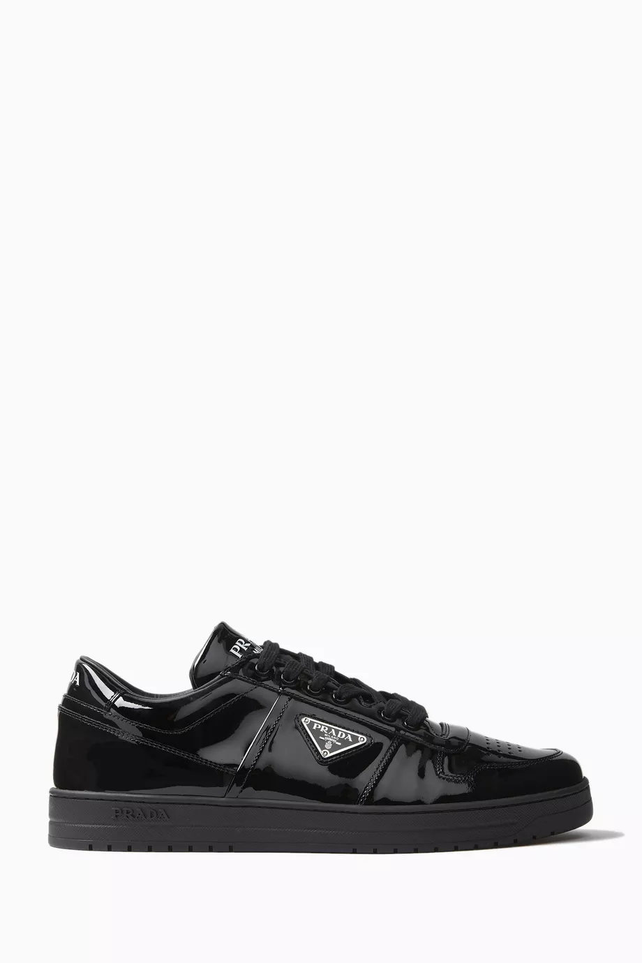 Mens patent leather prada store sneakers