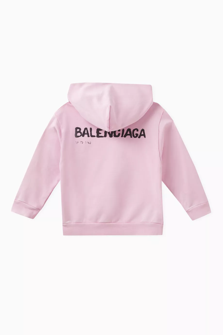 Buy Balenciaga Pink Hand Drawn Balenciaga Hoodie in Curly Fleece for UNISEX in UAE Ounass