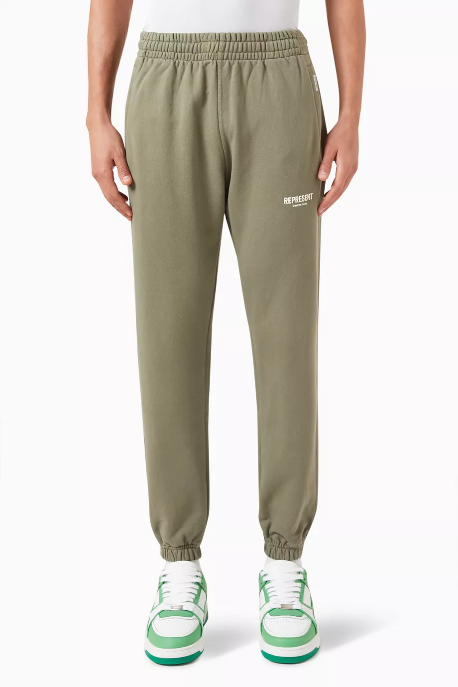 Buy Represent Green Owners Club Sweatpants in Loopback Cotton for