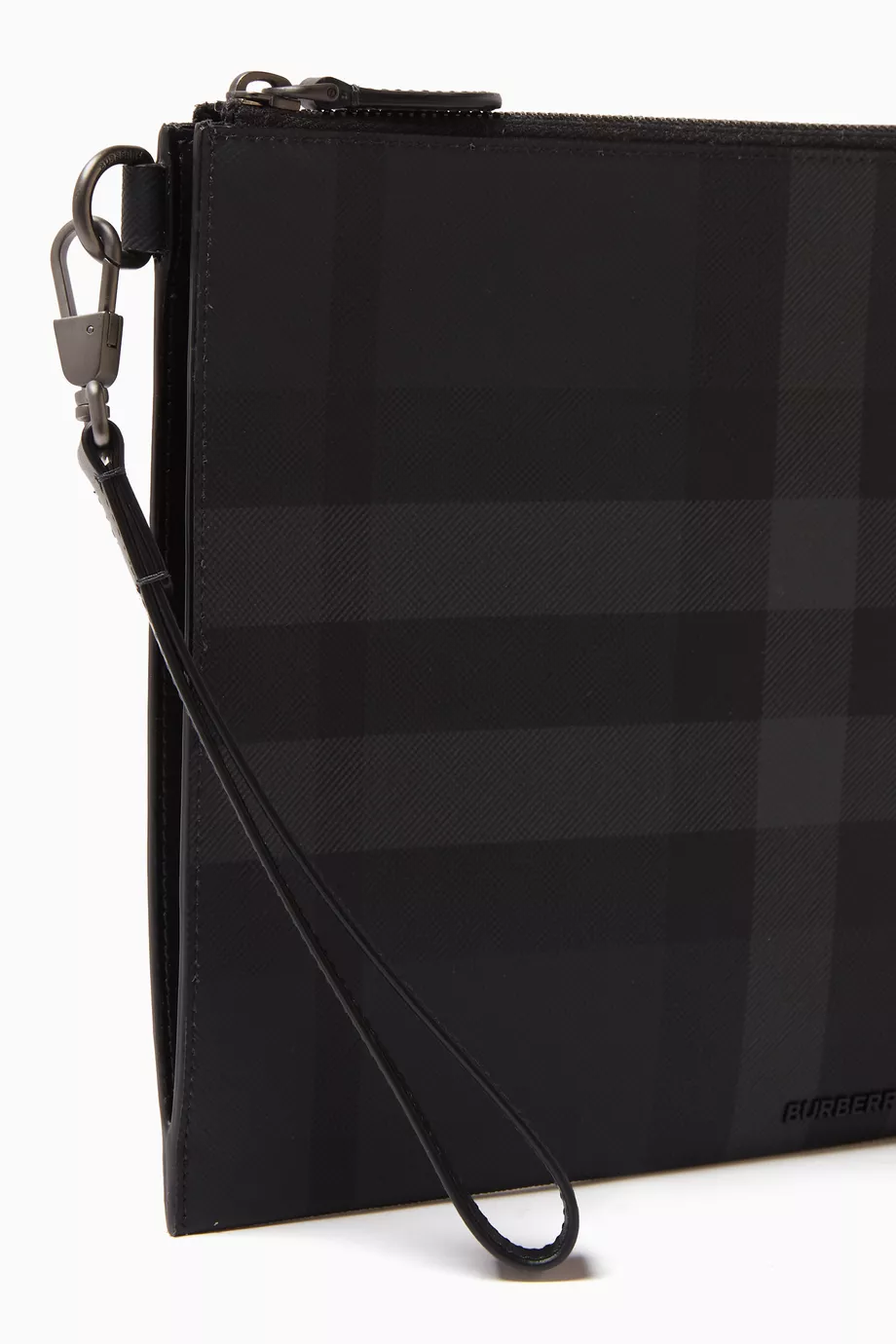 Buy Burberry Grey Large Zip Pouch in Cotton for Men in UAE Ounass