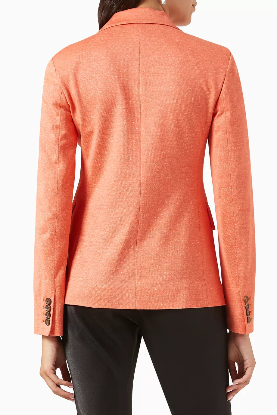 Buy Max Mara Orange Zirlo Blazer in Cotton Blend for Women in UAE