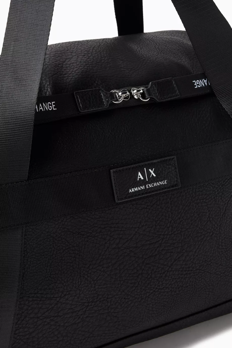 Buy Armani Exchange Black Two Handles Duffle Bag in Nylon for Men