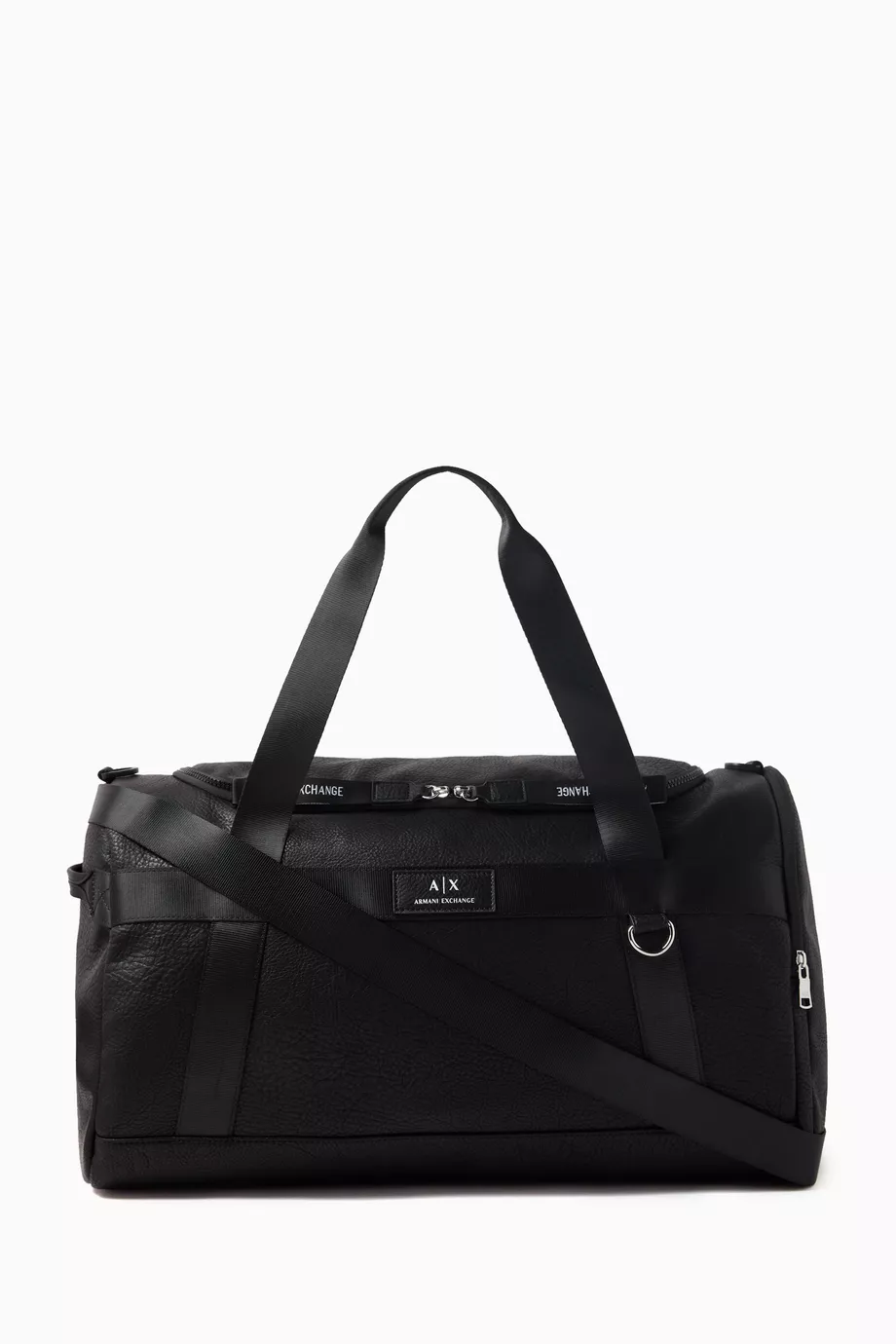 Buy Armani Exchange Black Two Handles Duffle Bag in Nylon for Men