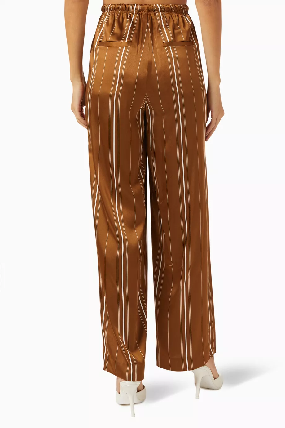 Orange striped pants sale