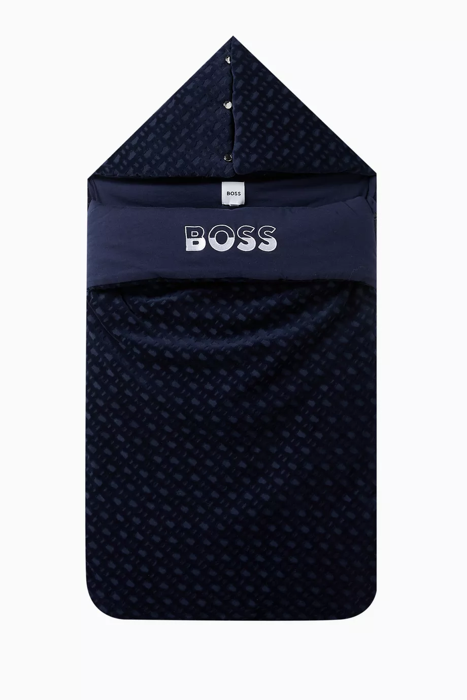 Buy BOSS Kidswear Blue Logo print Sleeping Bag in Cotton blend for Baby Boys in UAE Ounass