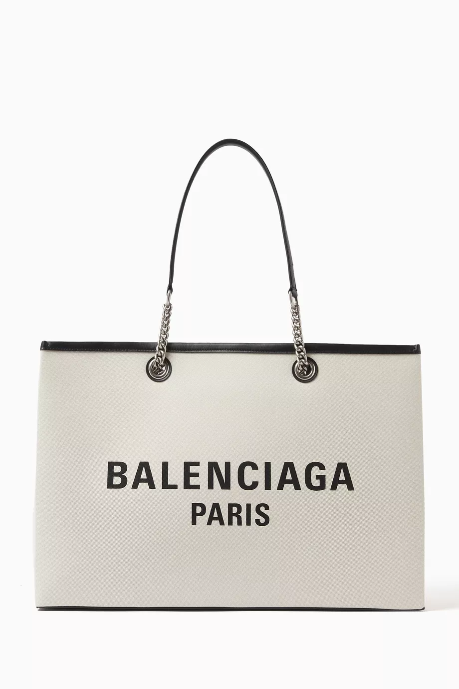 Buy Balenciaga Neutral Large Duty Free Tote Bag in Cotton Canvas