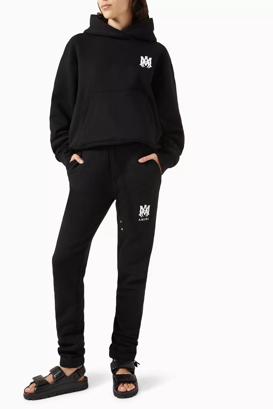 Buy Amiri Black MA Logo Sweatpants for Women in UAE Ounass