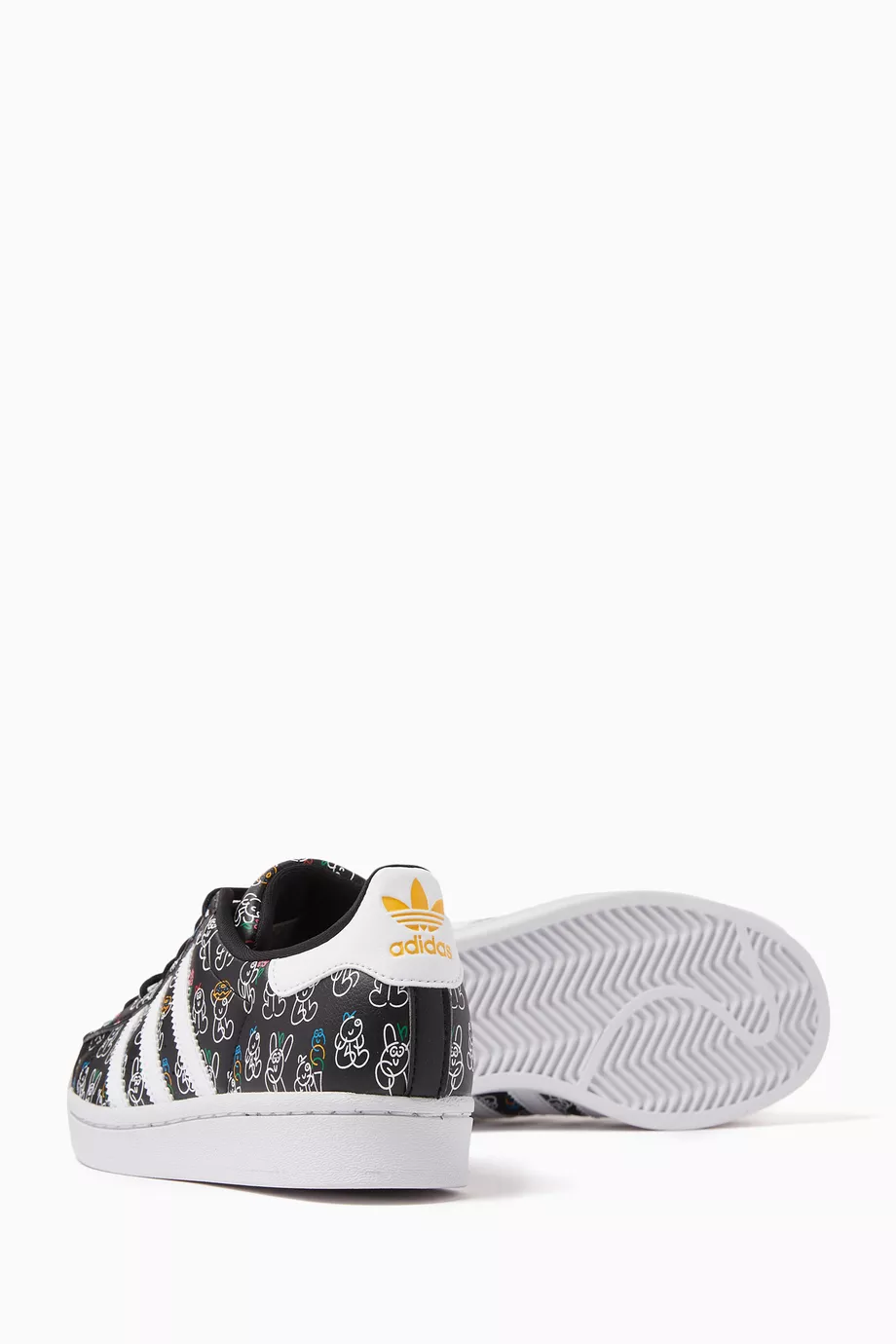 Adidas superstar 2 black white farm print cheap