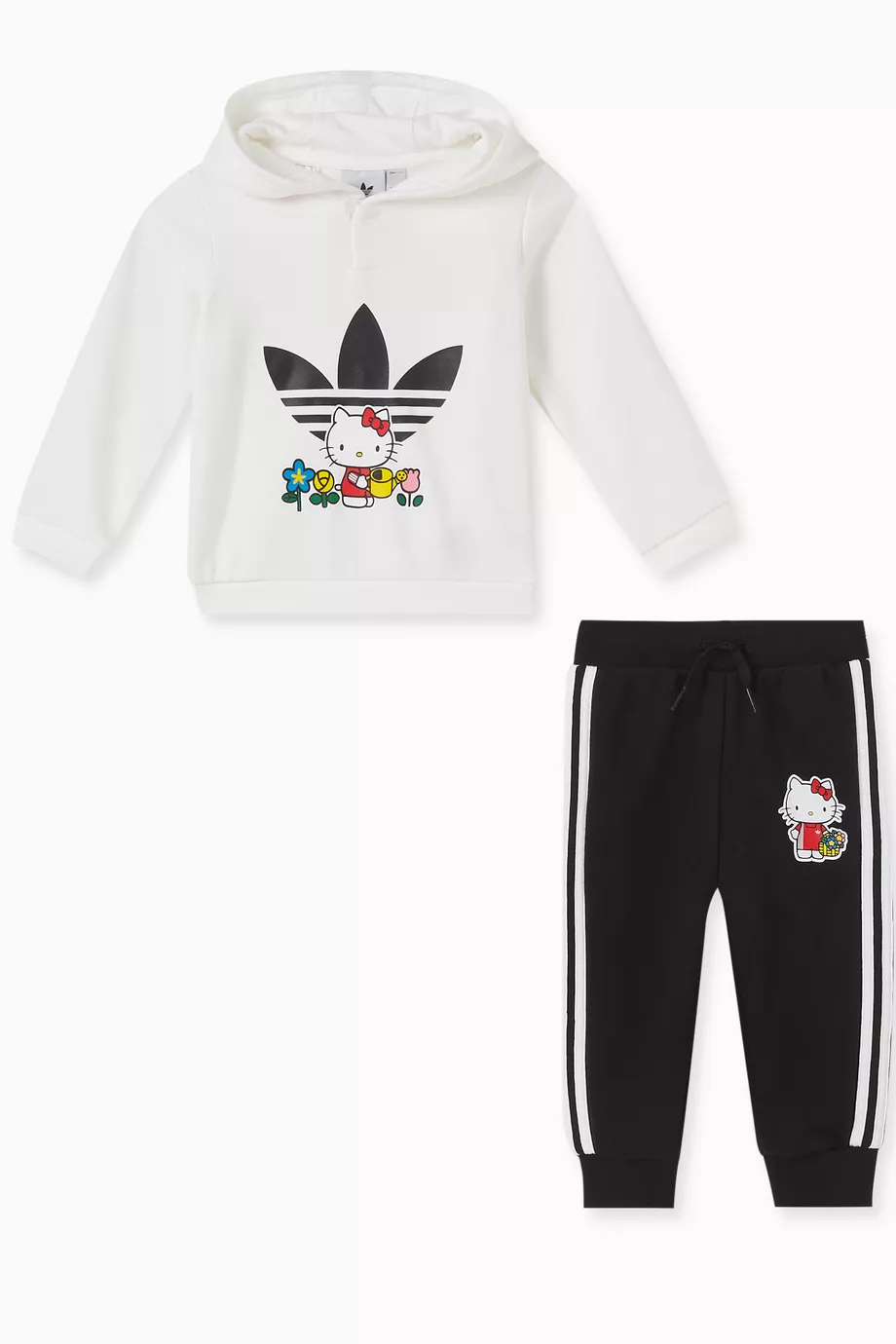 Buy adidas White x Hello Kitty Logo Hoodie Sweatpants Set in French Terry for Baby Girls in UAE Ounass