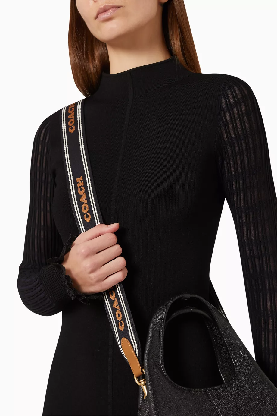 Coach bag deals strap black