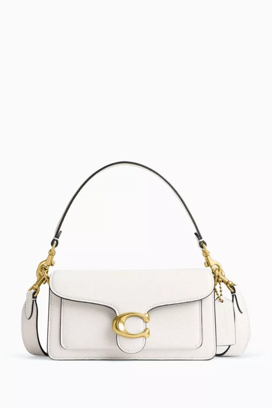 Coach white 2025 leather shoulder bag