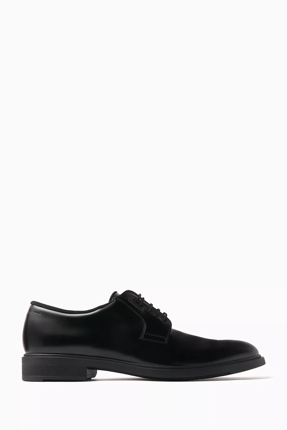 Black derby dress shop shoes
