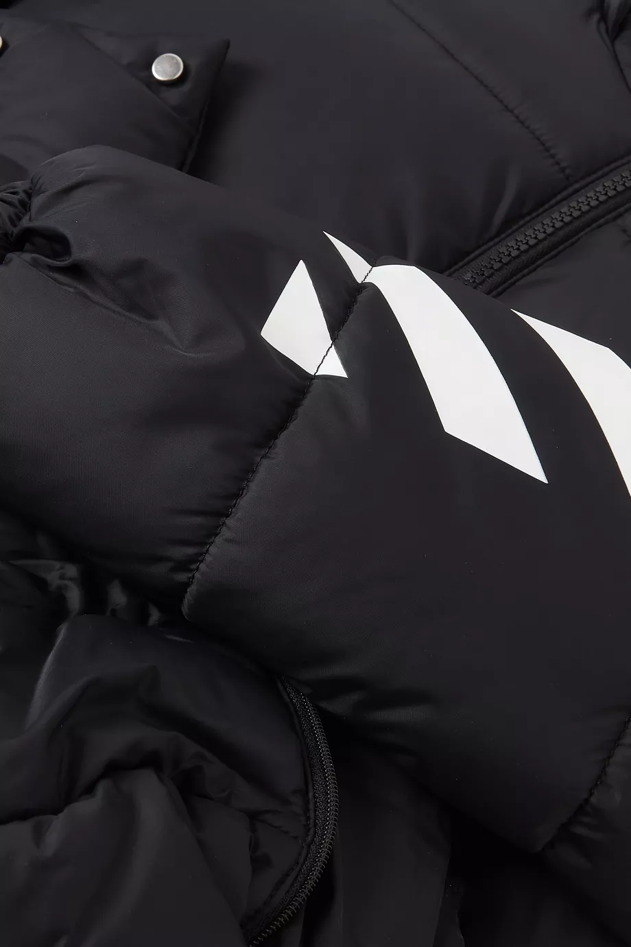 Off white diagonal brushed down jacket on sale